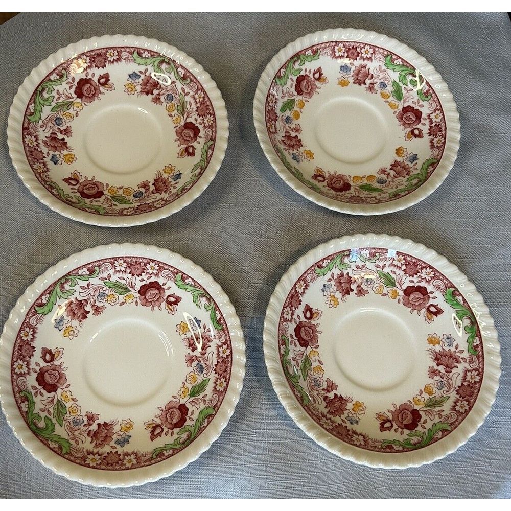 Vintage‎ Johnson Brothers Winchester Saucer (set of 4)